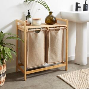 Lights and Darks Bamboo Laundry Basket Natural (Beige)
