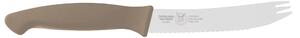 12 cm Three-Pronged Cheese Knife, Dove Grey, Thermoplastic Rubber Handle