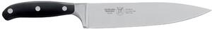 Forged 20 cm Kitchen Knife with W.Nr.1.4116 Steel Blade, Black Handle, Acetal Resin Handle and Stainless Steel Rivets - forgiati