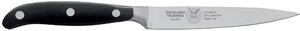 Kitchen Paring Knife with Forged 11 cm W.Nr.1.4116 Steel Blade, Forged Black Handle, Acetal Resin Handle and Stainless Steel Rivets - Forgiati