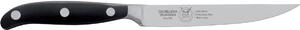 Sharp Blade Steak Knives 12 cm Forged with Black Handle, Acetal Resin Handle and Stainless Steel Rivets, W.Nr.1.4116 Steel - Forgiati