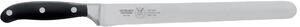 Ham Slicing Knife Wide 26 cm, Forged in W.Nr.1.4116 Steel with Black Handle, Acetal Resin Handle and Stainless Steel Rivets - Forgiati