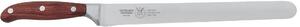 Ham Carving Knife 26 cm Wide, Forged in W.Nr.1.4116 Steel with Dark Mahogany Wood Handle - Forgiati