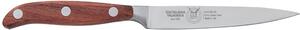 Kitchen Paring Knife Forged Blade in W.Nr.1.4116 Steel 11 cm, Dark Mahogany Wood Handle Forgiati