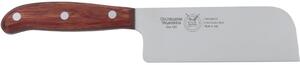 Medium Hardness Cheese Knife Forged in 1.4116 Steel 22 cm with Dark Mahogany Wood Handle, forgiati