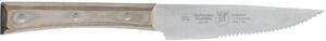 12 cm Wide Serrated Steak Knife, Hazelnut Colour, Paperstone Handle Perfect for Thick Meats and Steaks