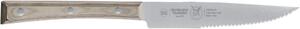 Narrow 13 cm Serrated Blade Steak Knife in Hazelnut Colour, Paperstone Handle Perfect for Thick Meats and Steaks