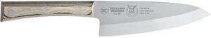 Tempered Steel Deba Knife 18/10 cm 18 with Paperstone Handle Small Cleaver for Cutting Fish Heads Without Damage - Paperstone