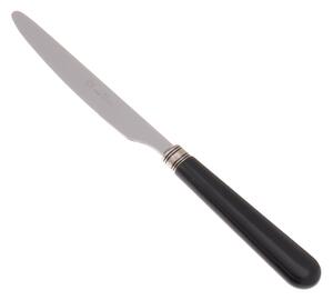 Serrated Table Knife MOD Mistral Set of 6 Pieces in 18.10 Steel Length 26 cm Handle in PPL Dishwasher Safe Colour Black Name: Mistral
