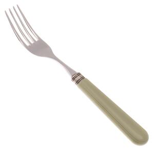 Mistral Table Fork Set of 6 Pieces in 18.10 AISI430 Steel Length 26 Handle in Polypropylene PPL with Metal Ring Dishwasher Safe Sage Mistral