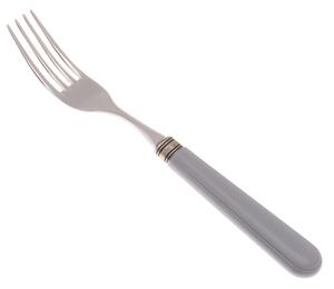 Mistral Table Fork Set of 6 Pieces in 18.10 AISI430 Steel Length 26 Polypropylene Handle with Metal Ring Dishwasher Safe Grey