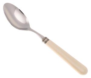 Mistral Table/Soup Spoon Set of 6 Pieces in 18.10 Stainless Steel Length 26 cm Handle in Dishwasher Safe PPL Ivory
