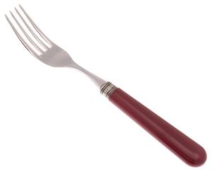 Mistral Dining Fork Set of 6 Pieces in 18.10 AISI430 Steel Length 26 Polypropylene Handle with Metal Ring Dishwasher Safe Bordeaux