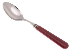 Mistral Table/Soup Spoon Set of 6 Pieces in 18.10 Steel Length 26 cm Handle in PPL Dishwasher Safe Bordeaux