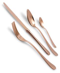 Rivadossi Serena Model 4 Piece Cutlery Set in Polished Copper PVD Stainless Steel 18.10 AISI304 2.5 mm, Presented in a Cardboard Box Copper
