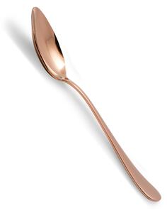 Serena Model Table/Soup Spoon 6-Piece Set in PVD Copper Stainless Steel 18.10 AISI304 2.5 mm in Cardboard Packaging