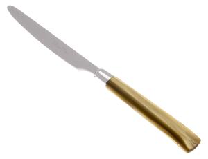 Serrated Table Knife MOD Giada Set of 6 Pieces in 18.10 Steel Length 26 cm PBT Handle Dishwasher Safe Olive Green Colour