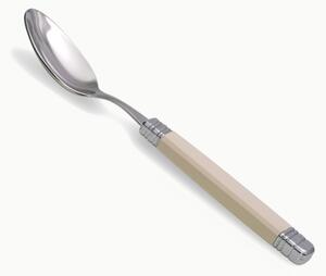 Rossini Coffee Spoon Set of 6 Pieces in 18.10 Steel Length 16.5 cm Handle in PA with Ivory Dishwasher Safe Ring