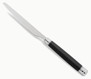 Serrated Table Knife MOD ROSSINI Set of 6 Pieces in 18.10 Steel Length 26 cm Handle in PA Dishwasher Safe Colour Black Name: Rossini