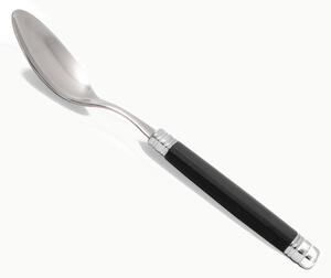 Rossini Coffee Spoon Set of 6 Pieces in 18.10 Steel Length 16.5 cm PA Handle with Dishwasher Safe Ring Black
