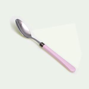 Giulietta Model Table/Soup Spoon Set of 6 Pieces in 18.10 Steel Length 21 cm PBT Handle Dishwasher Safe Pink