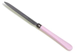 Serrated Table Knife MOD Giulietta Set of 6 Pieces in 18.10 Steel Length 23 cm Handle in PBT Dishwasher Safe Pink Colour