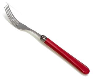 Giulietta Table Fork 6-Piece Set in 18.10 Stainless Steel Length 21 cm PBT Handle Dishwasher Safe Red