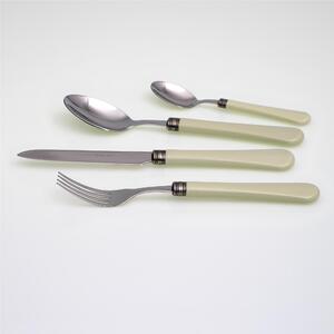 GIULIETTA 24-Piece Coloured Cutlery Set in 18/10 Stainless Steel with 1.5 mm Thick Green Acrylic Handle