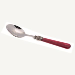 ELENA Table Spoon Set of 6 table spoons in 18.10 AISI430 steel Dimensions: 26 cm handle in Polymethylmethacrylate PMMA with metal ring dishwasher safe Bordeaux