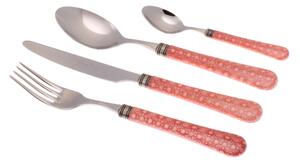 Coloured Cutlery Set 24 Pieces BOSTON in 18/10 Stainless Steel with 2.5 mm Thick Multicolour Methacrylate Handle