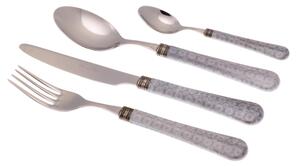 Coloured Cutlery Set 24 Pieces BOSTON in 18/10 Stainless Steel with 2.5 mm Thick Multicolour Methacrylate Handle