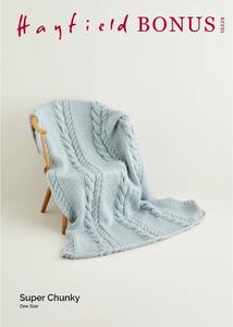 Bonus Super Chunky Cable Blanket Pattern Leaflet