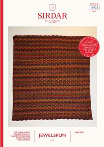 Jewelspun Aran Rippling Meadow Blanket Pattern Leaflet