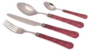 Boston 24 Piece Multicolour Cutlery Set in 18/10 Stainless Steel with 2.5 mm Thick Acrylic Handle
