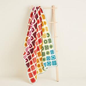 Bonus Double Knit Granny Square Crochet Blanket Pattern Leaflet