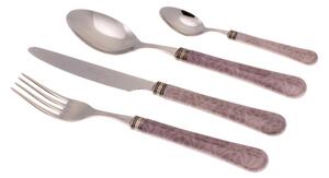 Boston Coloured Cutlery Set 24 Pieces in 18/10 Stainless Steel with 2.5 mm Thick Multicolour Methacrylate Handle