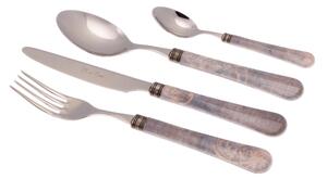 Boston 24-Piece Multicolour Cutlery Set in 18/10 Stainless Steel with 2.5mm Thick Coloured Methacrylate Handle