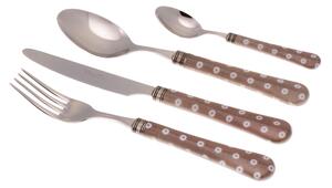 Boston 24-Piece Cutlery Set in Stainless Steel 18/10 with 2.5 mm Thick Multicolour Methacrylate Handle