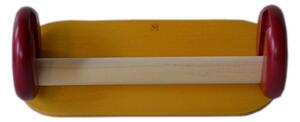Wall-mounted Kitchen Roll Holder with Adhesive Fixing, 30x11 cm, Supplied with Adhesive, Yellow Red Colour