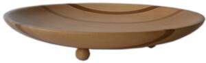 Centrepiece Fruit Bowl, SATURNO SFERA Diameter 45xh 7cm with Alder Wood, Hand-Turned Natural Wood Colour