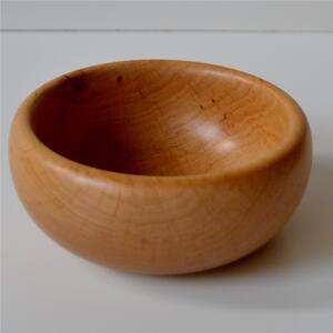Hand-Turned Wooden Salad Bowl Ice Cream Cup, Natural Wood Colour, � 14xh6 cm