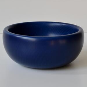 Hand-Turned Wooden Salad Bowl Ice Cream Cup � 14xh6 cm Painted with Water-based Blue Paint