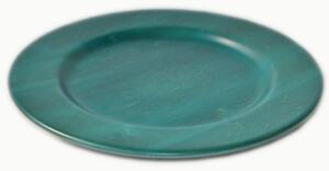 Solid Wood Underplate � 32xh 3.2cm with Solid Linden Wood, Individually Hand-Turned and Crafted Blue