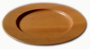 Solid Wood Underplate � 32xh 3.2cm with Linden Solid Wood, Individually Handcrafted and Turned Natural