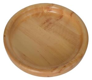 Hand-Turned Solid Wood Bowl Big � 42xh 6 cm for Fruit Bowl or Tray, Natural Colour - baslotto