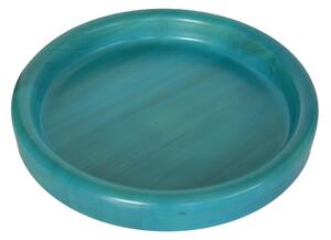 Hand-Turned Solid Wood Bowl Big � 42xh 6 cm for Fruit Centerpiece or Tray in Blue Colour - baslotto