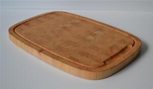 Oval Alder Wood Cutting Board 46x30xh2.5 cm with Block Construction