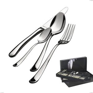 75-Piece Settimocielo Lucido Bugatti Cutlery Set in Box, Polished 18.10 Chrome Steel, 4mm Thickness