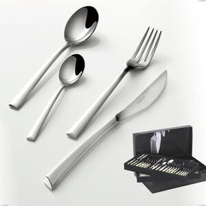 75 Pieces Cutlery Set in Gallery Caprera Bugatti Box, 18.10 Polished Chrome Steel