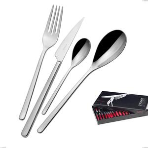 24 Piece Cutlery Set in Box Gallery Synthesis Bugatti, 18.10 Polished Chrome Steel